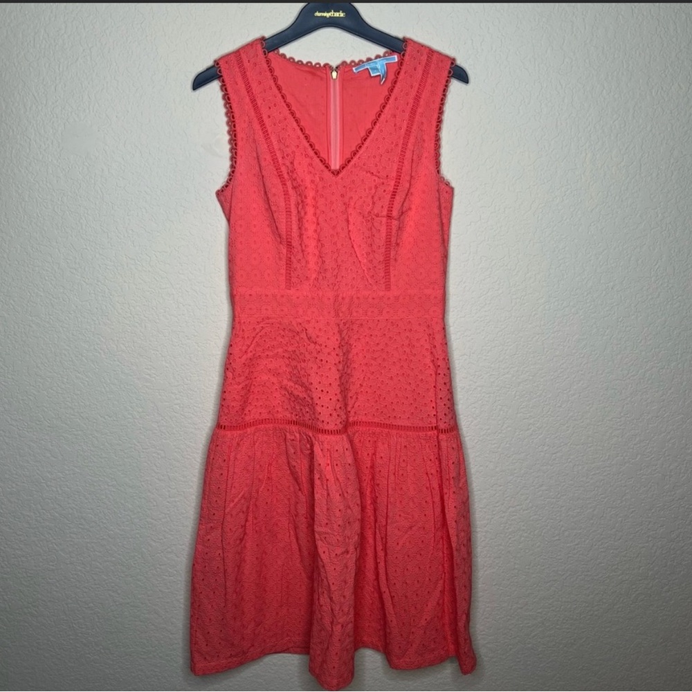 COPY - Coral Eyelet MIDI Dress